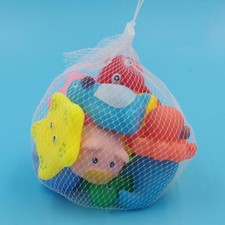 10 Pcs Baby Animal Bath Toys, Soft Rubber Floating Squeeze Water Sound Play Gift