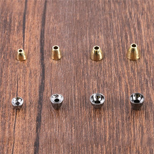 Maxcatch 25 Stck./Posten Wolframfliegenbindung Kreuzaugen Kegelkopf schwarz Nickel/Gold - Bild 5 von 5