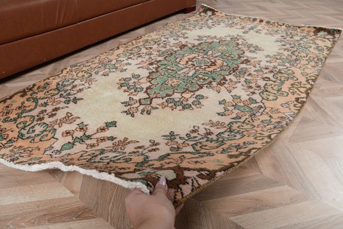 Tappeto turco, tappeto vintage, tappeto marocchino, tappeto 3,7 x 6,6 piedi, ... - Foto 4 di 6