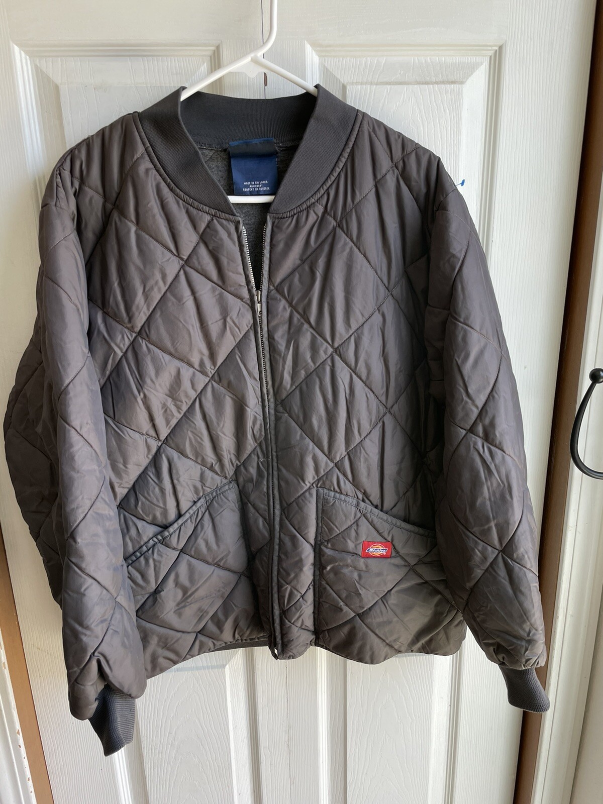 Mens Dickies Gray Quilted Puffer Bomber 