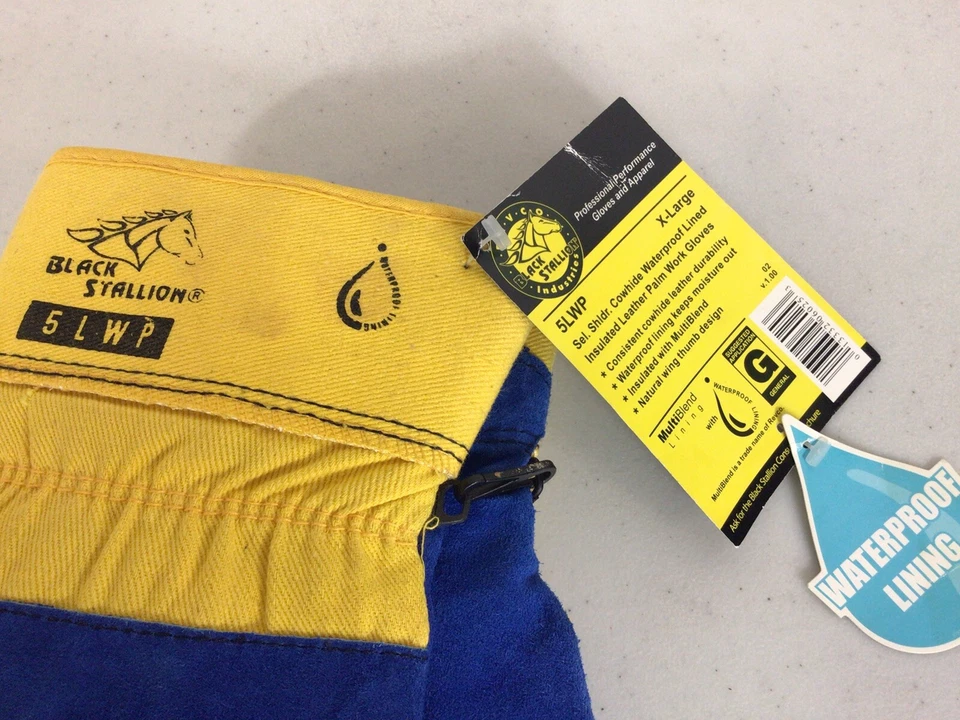 Guantes de soldadura con palo de cuero de vaca semental negro para hombre XL nuevos Foto 2 de 4
