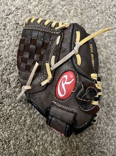 Rawlings Leather Baseball Glove Youth Highlight Series H100BRNC 10" RHT