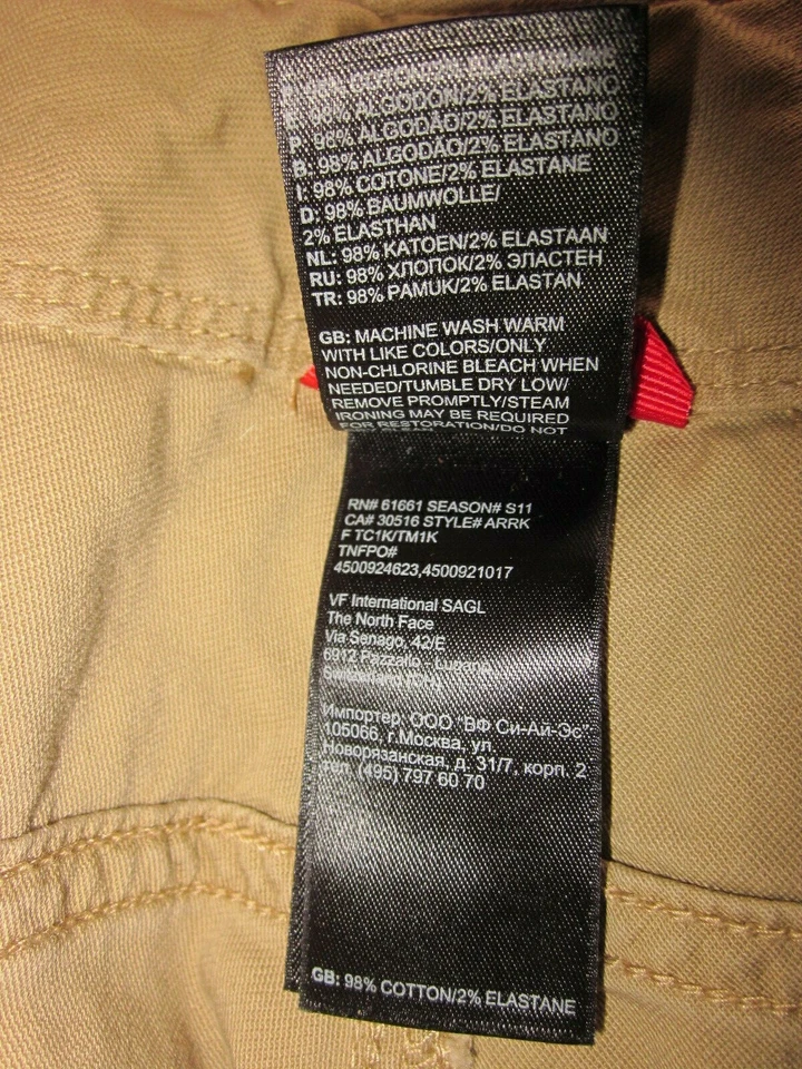 Pantalones de senderismo para mujer NORTH FACE verde oliva algodón elástico 4 bolsillos capris 10 Foto 4 de 4