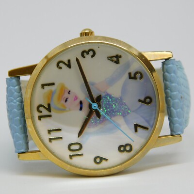Disney PRS411 Genuine Leather Quartz Analog Women's Watch New Battery
