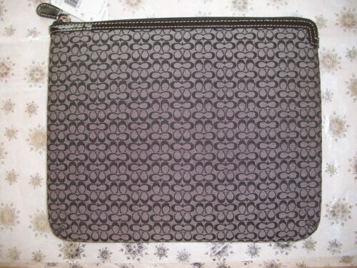 COACH Signature Brown I Pad/ Tablet Case Cover Canvas Leather