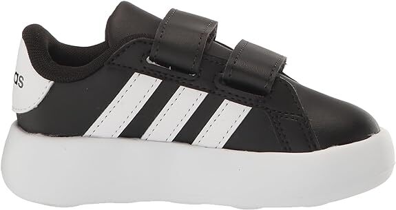 Unisex Toddler Adidas Grand Court Tennis Shoe ID5272 Black/White Brand New image 3