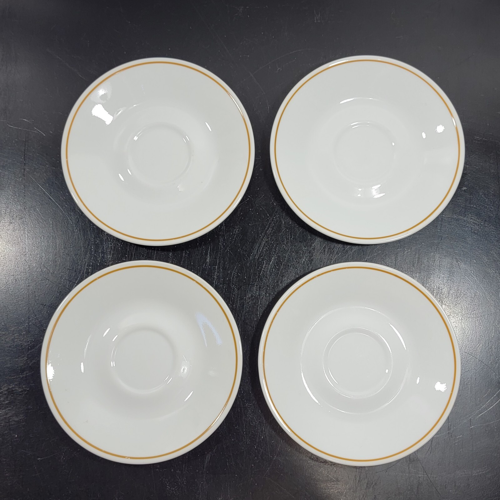 VINTAGE Corelle Dinnerware Saucers "INDIAN SUMMER" Brown Ban