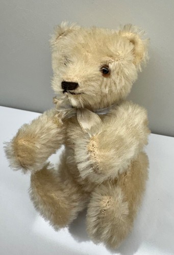 TOY ~ Vintage 5” Mohair Schuco ~ Blond Teddy Bear Jointed Good Clean Condition - Picture 2 of 7