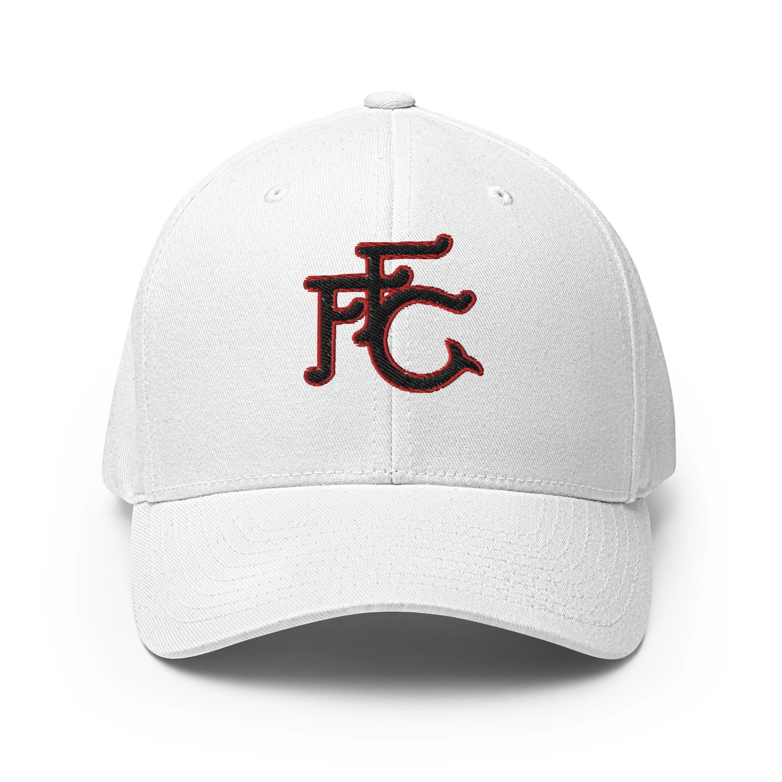 Fulham Minimalist Design Embroidered Structured Twill Cap Soccer Football Hat