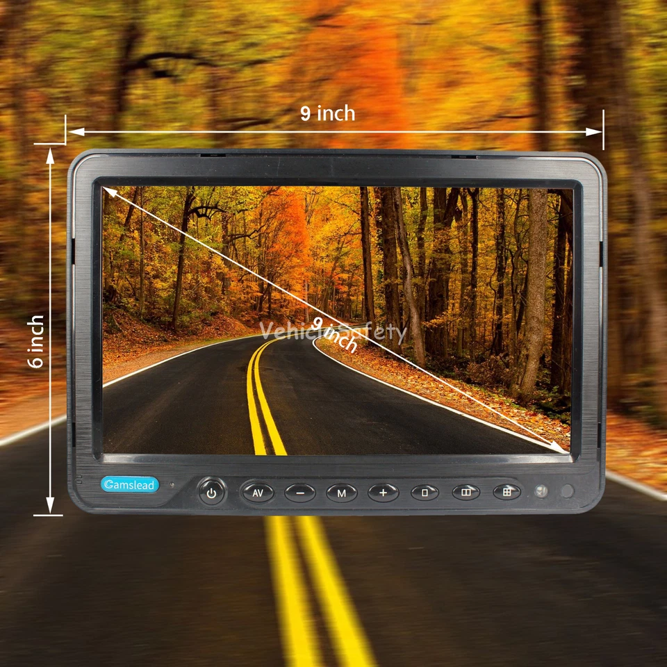 9" Wired 1080P Camera System DVR Recorder Monitor 4 Channels Trailer Cable Kit - Image 3 of 4