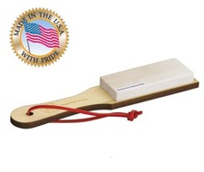 Arkansas Stone knife Sharpener on Wooden paddle