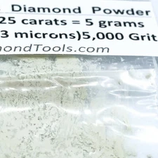 Polishing Lapidary Diamond Powder 200.000 to 400 Grit, Mesh 25 Carats = 5 Gram
