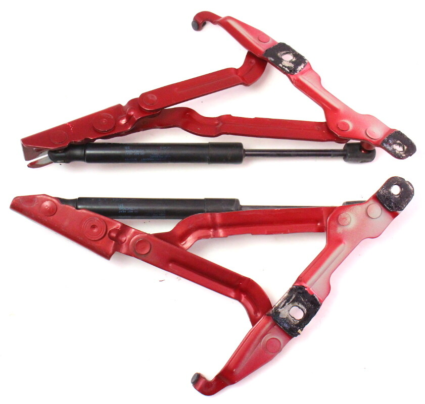 Trunk Hinges Shocks Struts 99-05 VW Jetta MK4 Passat A4 B5 Red