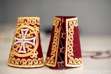Fully Embroidered Priest Deacon Bishop Cuffs