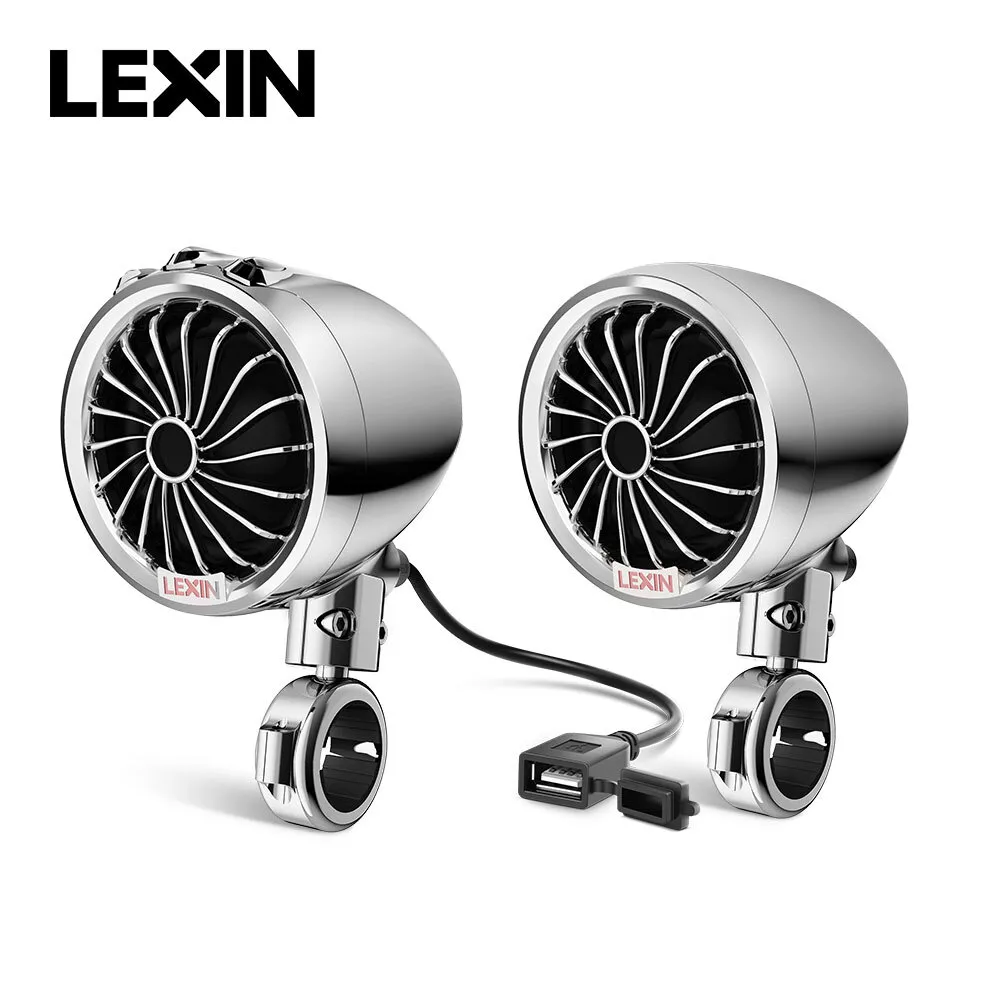 LEXIN Q3 Motorcycle Bluetooth Speaker Stereo Audio Systems for 7 8 to 1 1 4