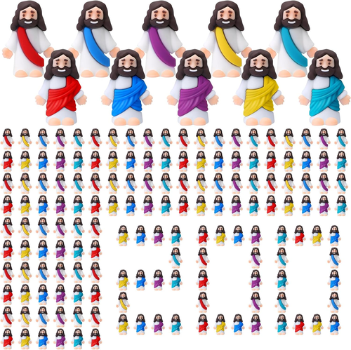 200 Pcs Mini Jesus Figure Bulk Easter Tiny Jesus Figures Religious Party Favors - Picture 10 of 12