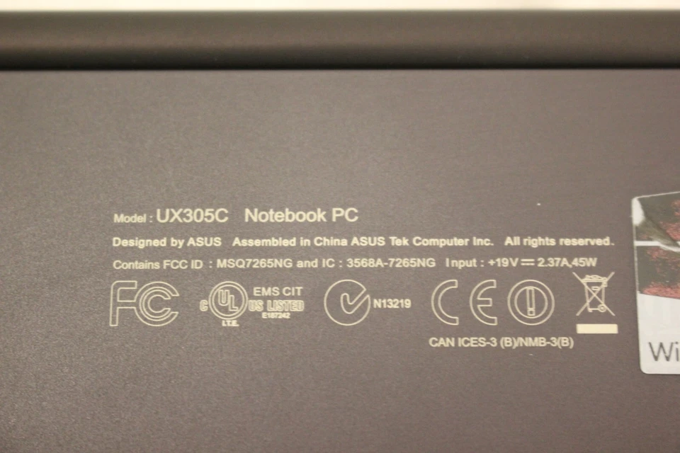 ASUS ZENBOOK UX305 NOTEBOOK LAPTOP INTEL CORE M3-6Y30 8GB RAM COMPUTER FOR PART - Image 4 of 4