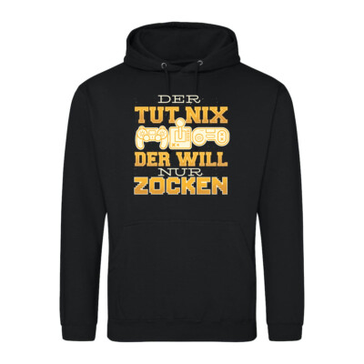 Youth Designz Herren Hoodie Der Tut Nix Der Will Nur Zocken Tastatur Nerd Gaming