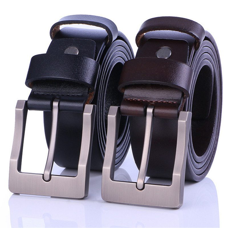 Leather Belts New Mens Real Jeans Belt Full Grain Genuine  display picture 2