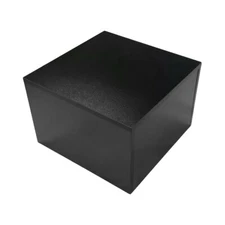 Black 18'' x 18'' x 12'' Cube Pedestal Display Knockdown Base Retail Fixture