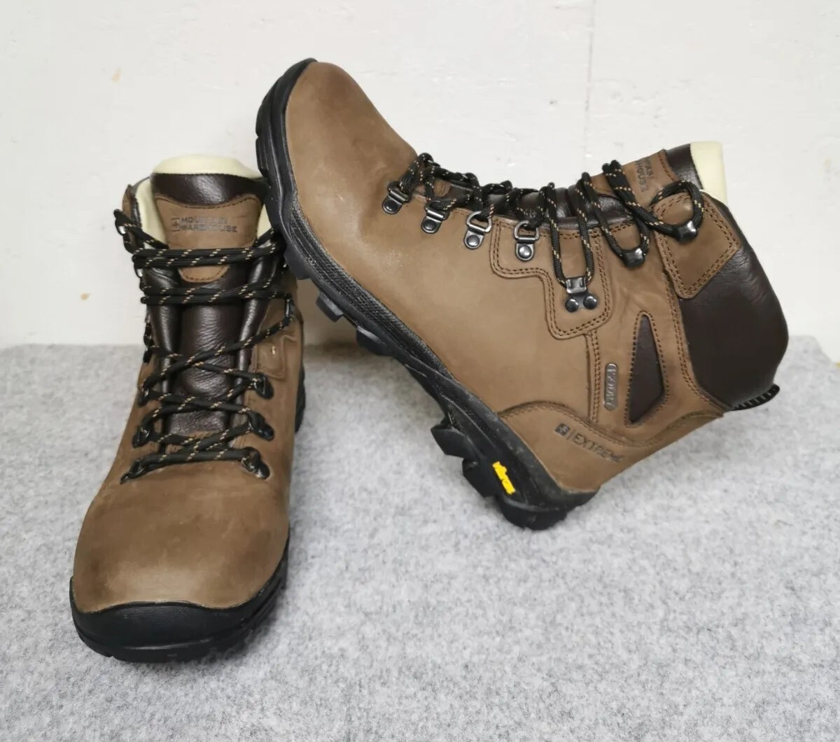 Mountain Warehouse Mens Waterproof Leather Walking Boots Vibram Sole