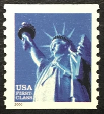 2000 Scott #3452 - (34¢) - STATUE OF LIBERTY - Coil Single Stamp - Mint NH