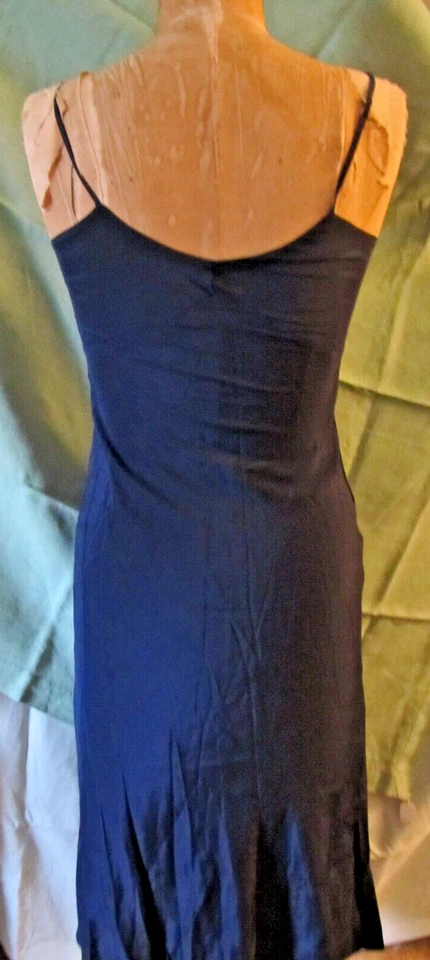 Vintage 40's Navy blue silk dress slip by La France sz 34 - Image 4 of 4
