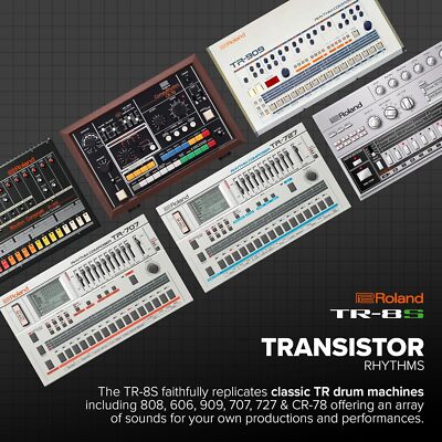 Roland TR-8S AIRA Rhythm Performer Drum Kit Machine Sound Music