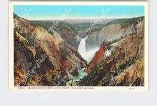 PPC Postcard WY Wyoming Yellowstone National Park Grand Canyon From Artist Point