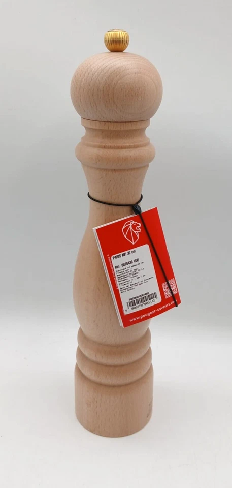 Molino de pimienta Peugeot Paris en madera natural 30 cm - 12 pulgadas Foto 2 de 4