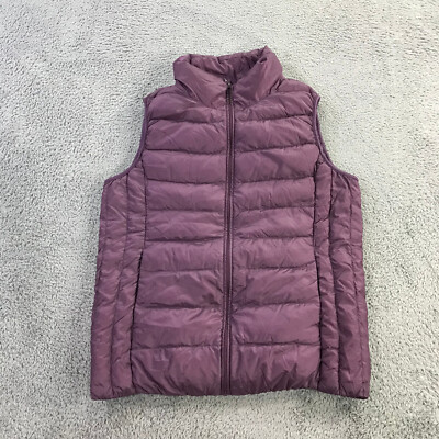 Uniqlo Vest Womens Small Puffer Vest Quilted Down Jacket Purple