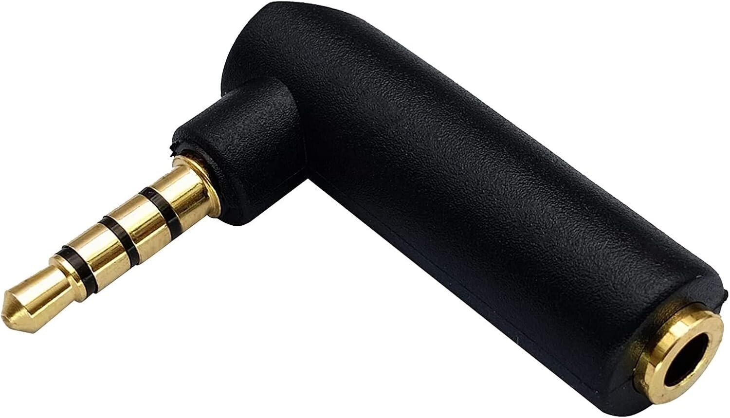 3.5mm Right Angle Stereo Jack Male Plug to Female Adapter Socket 90 Degrees