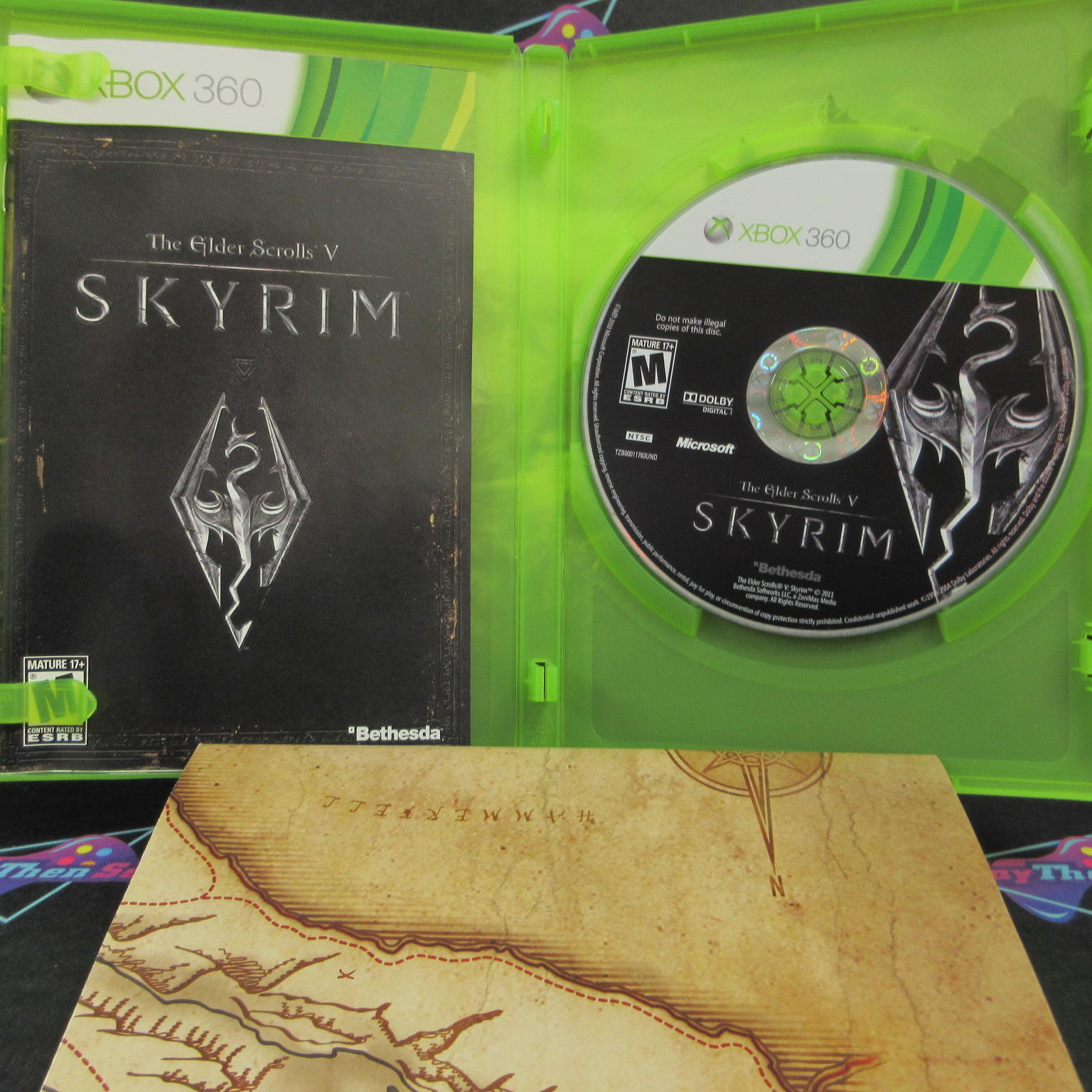 The Elder Scrolls V Skyrim Xbox 360 + Map - Complete CIB | eBay