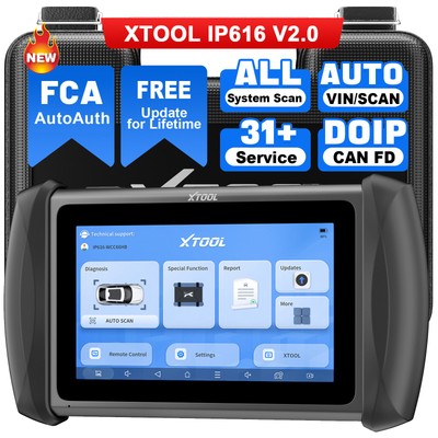 XTOOL IP616 V2.0 Auto Full System Diagnostic Scanner Key Programmer Free Update