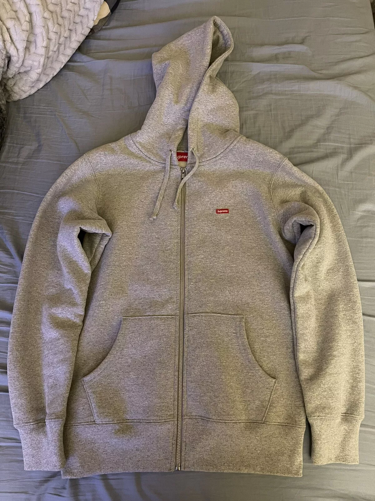 Sweat à capuche logo zippé Supreme FW16 GRIS BRUYÈRE   Taille S