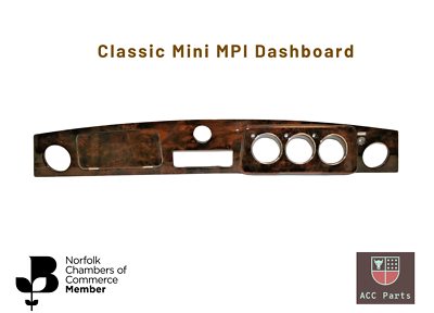 Dashboard for Rover Mini Burl Walnut Classic Mini MPi Dash RHD 3+1