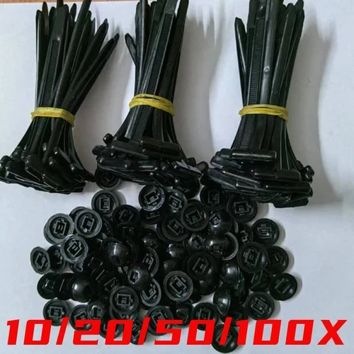 100 Stück Kabelbinder-Verschlüsse - Nylon Universal Befestigung Für Auto & Haushalt