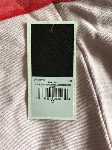 Juicy Couture Track Jacket Size Small Pale Pink with Stripes Zip Front BNWT - Picture 5 of 6