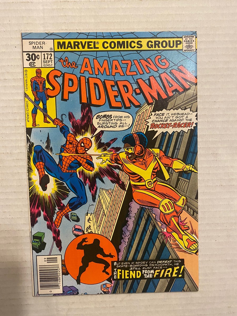 AMAZING SPIDER-MAN 172 NEWSSTAND Marvel 1st Rocket Racer | eBay