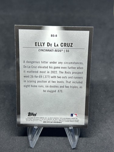 2023 Bowman Elly De La Cruz Bowman Spotlights Chrome #BS-8 Cincinnati Reds - Picture 2 of 2