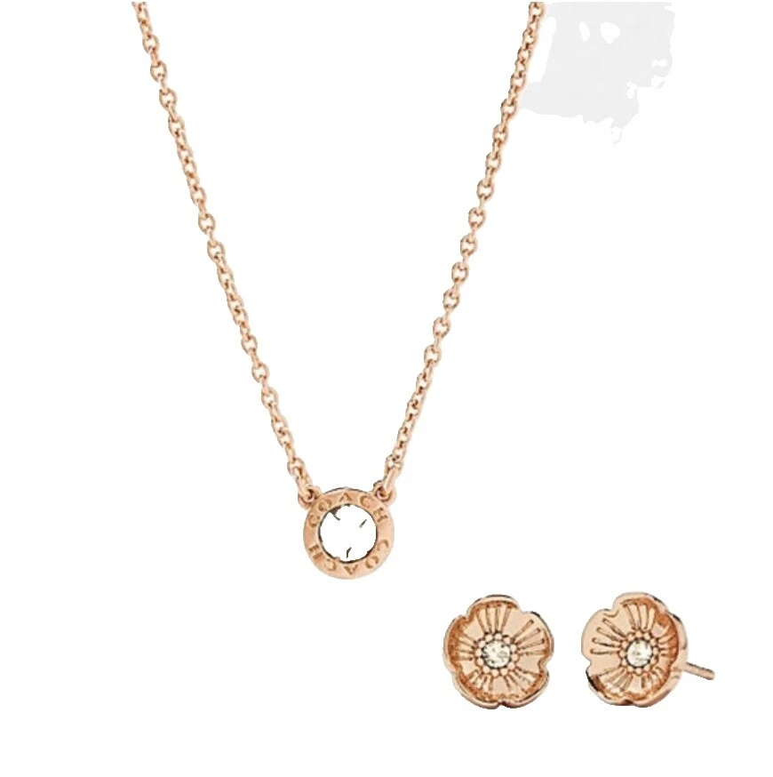 Chapado en oro rosa piedra juegos de joyas de moda