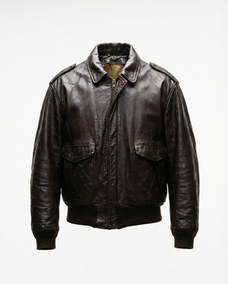 Schott NYC A-2 Flight Jacket Men Brown Leather USA Vintage Size L
