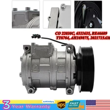 AC Compressor w/ Clutch For John Deere Machines Replaces:Denso 10PA17C Type