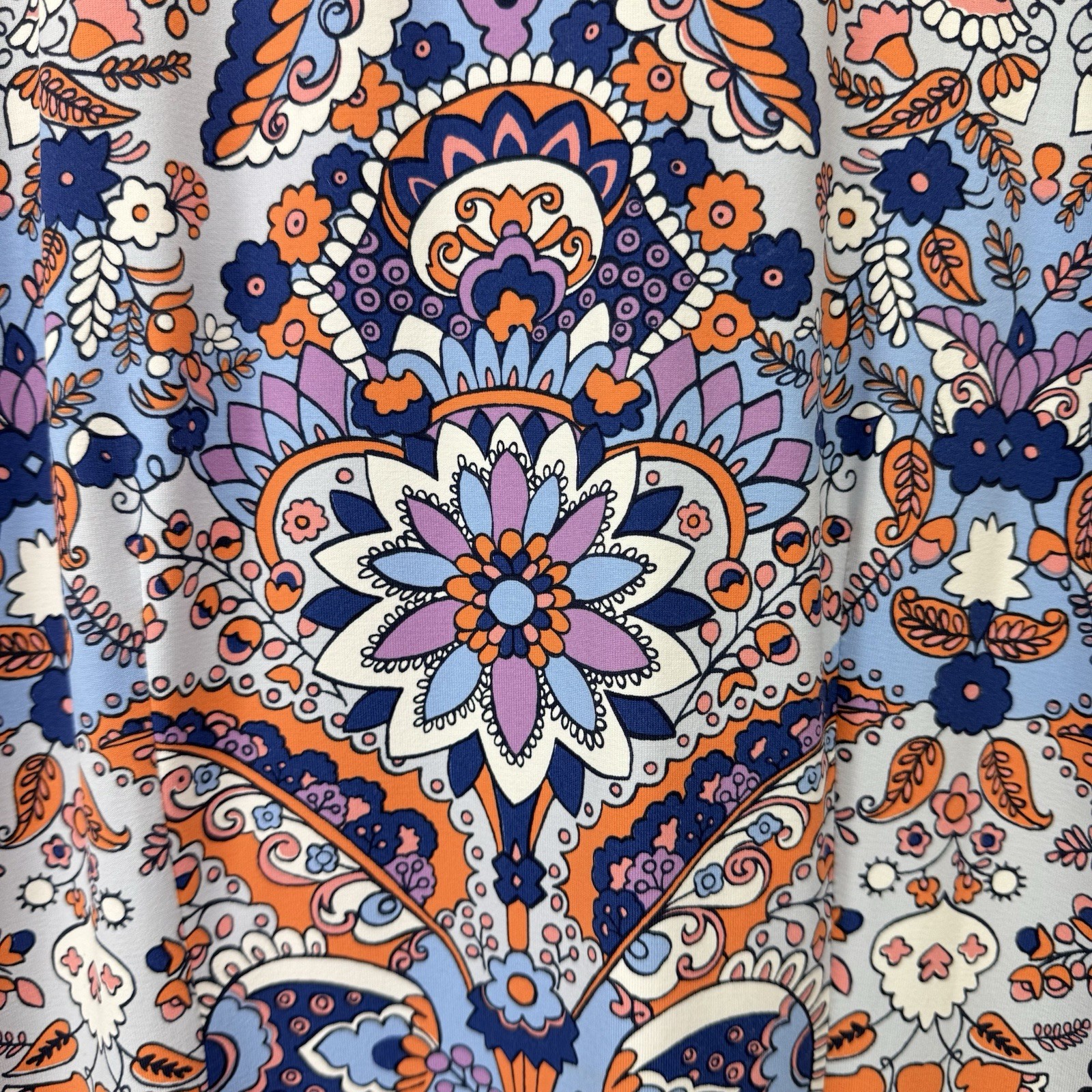 Talbots Button Half Placket Colorful Paisley Midi… - image 6