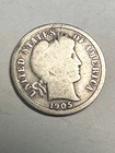 1905-S Silver Barber Dime Good   Scarce Date