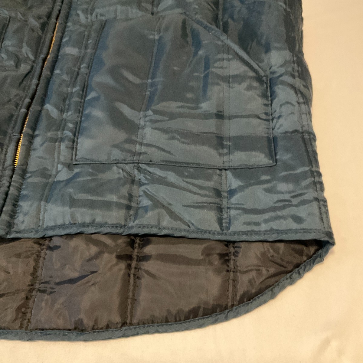 Snap N Wear Quilted Vest Usps Mens Size 3XL Blue Front Zip Nylon