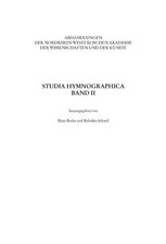 Studia Hymnographica II | Hans Rothe (u. a.) ...