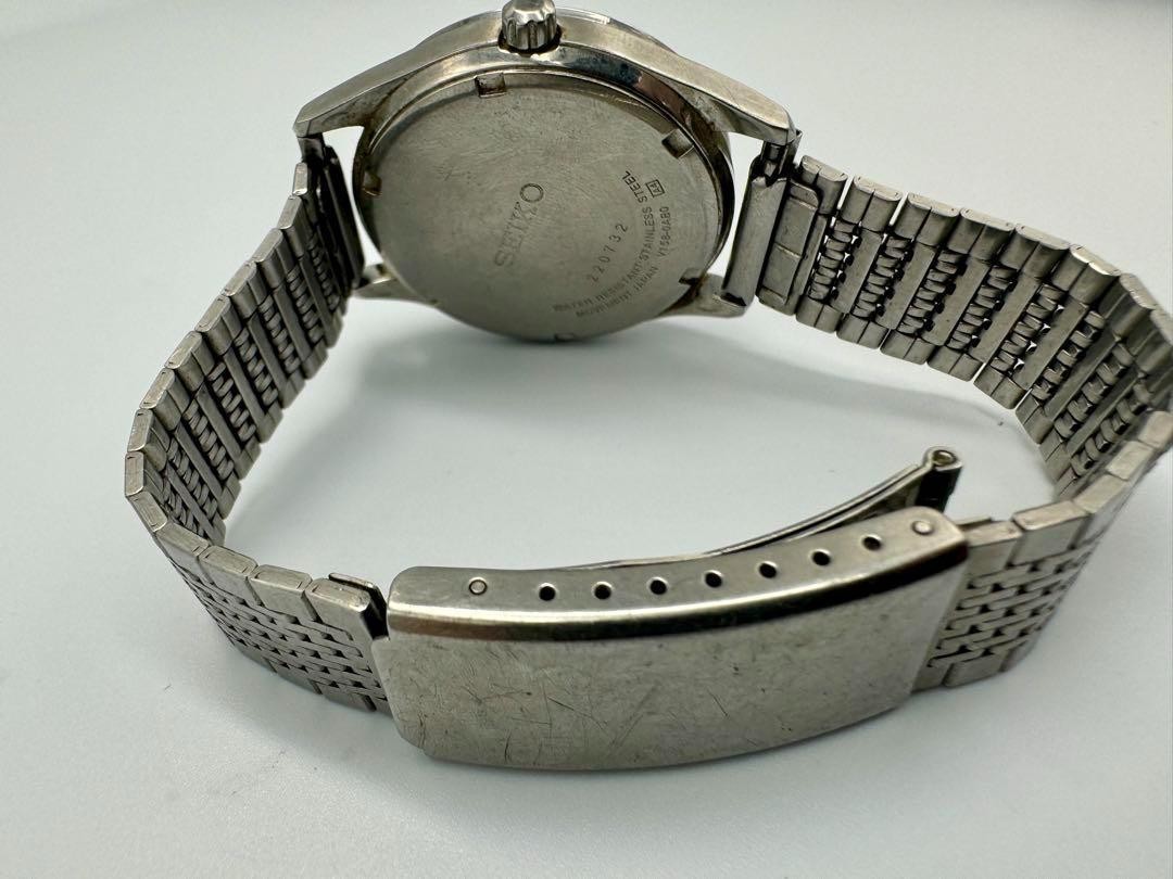 SEIKO SOLAR RAILROAD APPROVED ミリタリー A840 Seiko Solar Railroad Approved A840 Military Watch 37mm Black