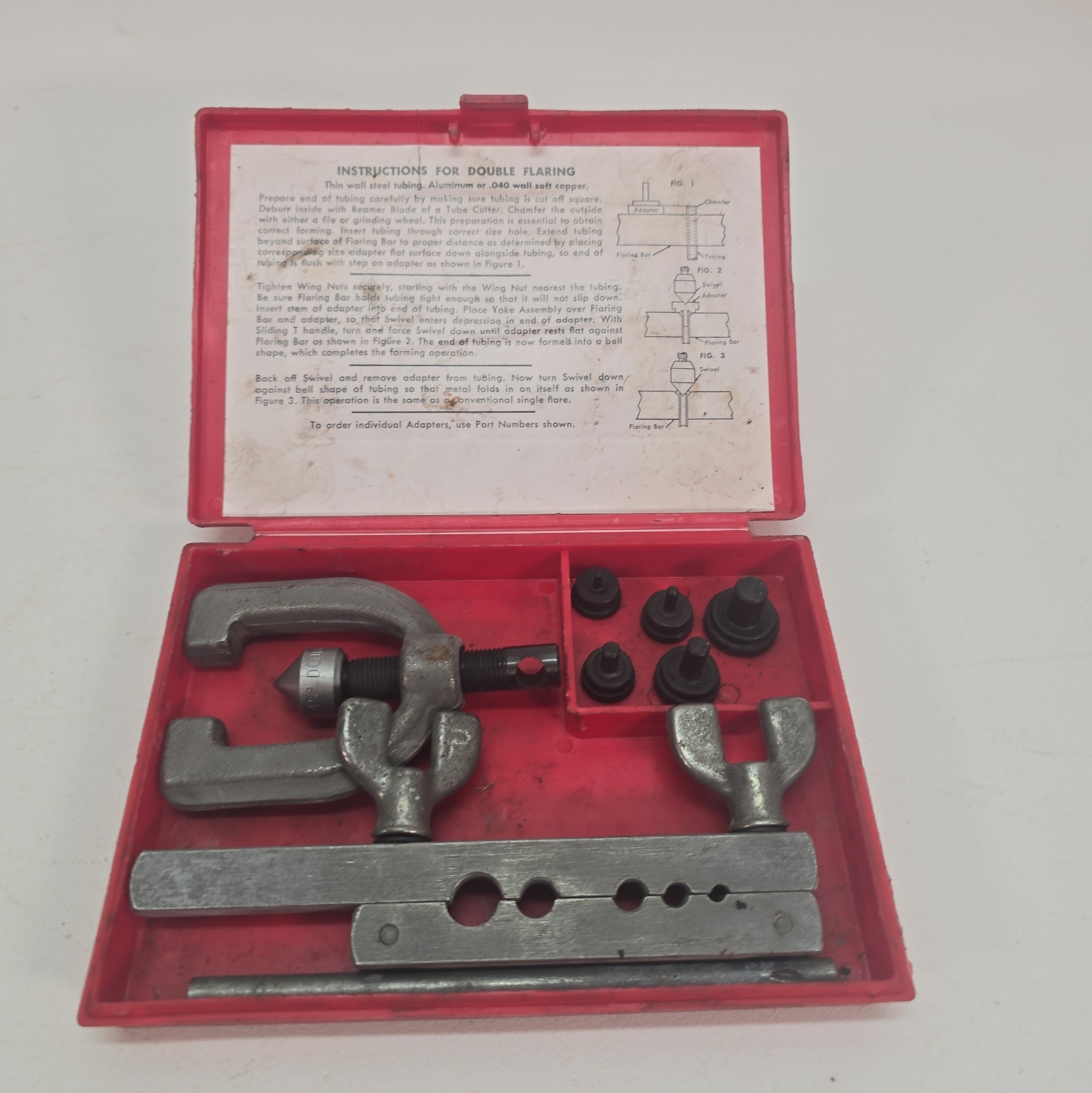 K-D Tools 2199 Double Flaring Tool Kit 45° 3/16-1/2 in Pipe Sizes
