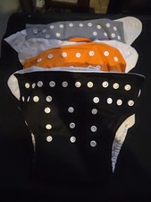 3 reusable, one-size-fits-all cloth diaper with adjustable snaps